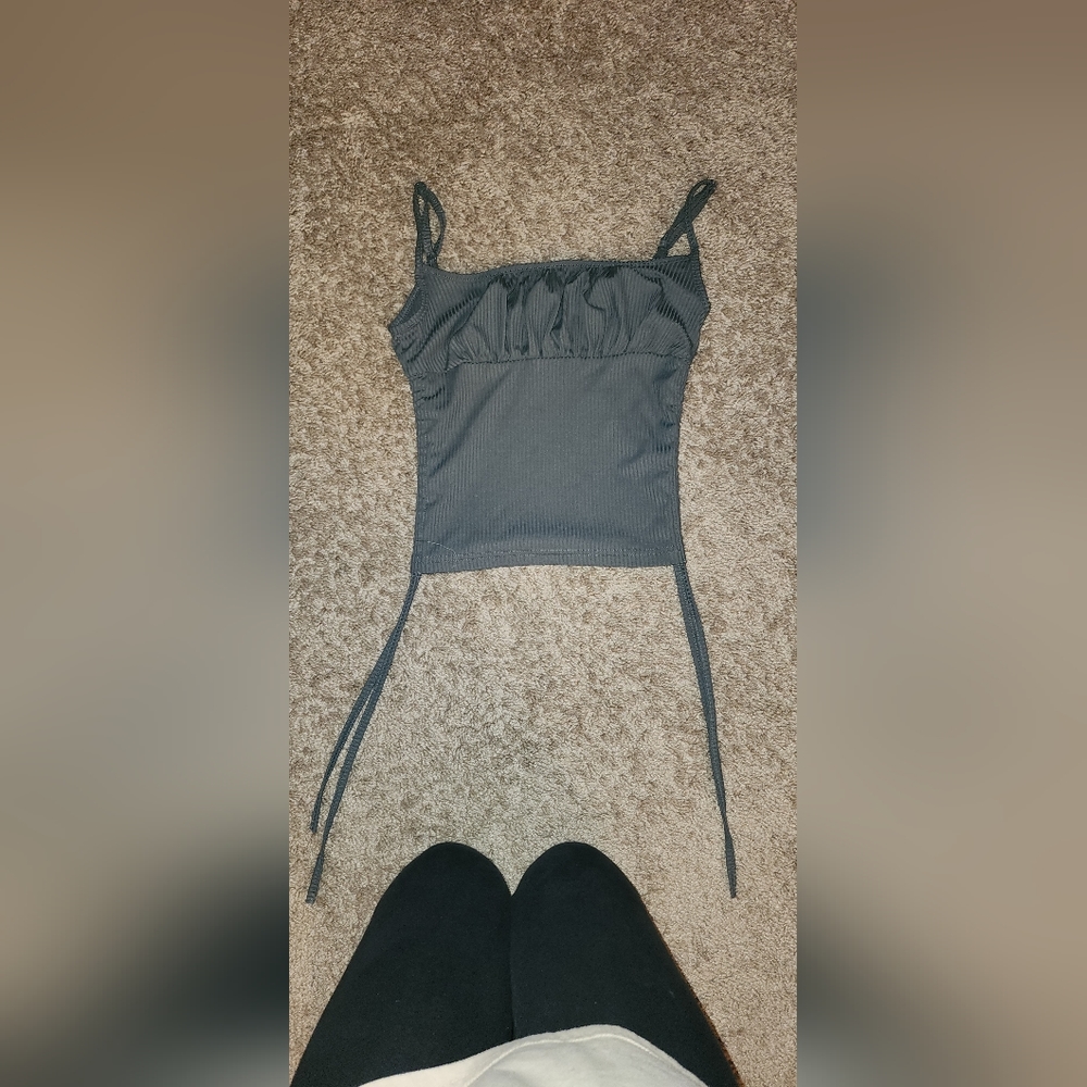 Shein cami top with adjustable straps & drawstring adjustments